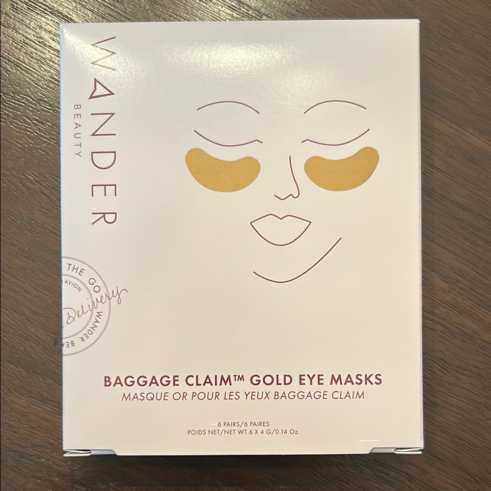 Wander Beauty Baggage Claim Gold Eye Masks